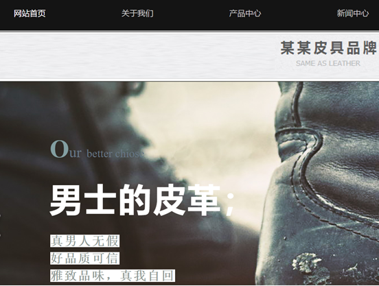  皮具网站建设